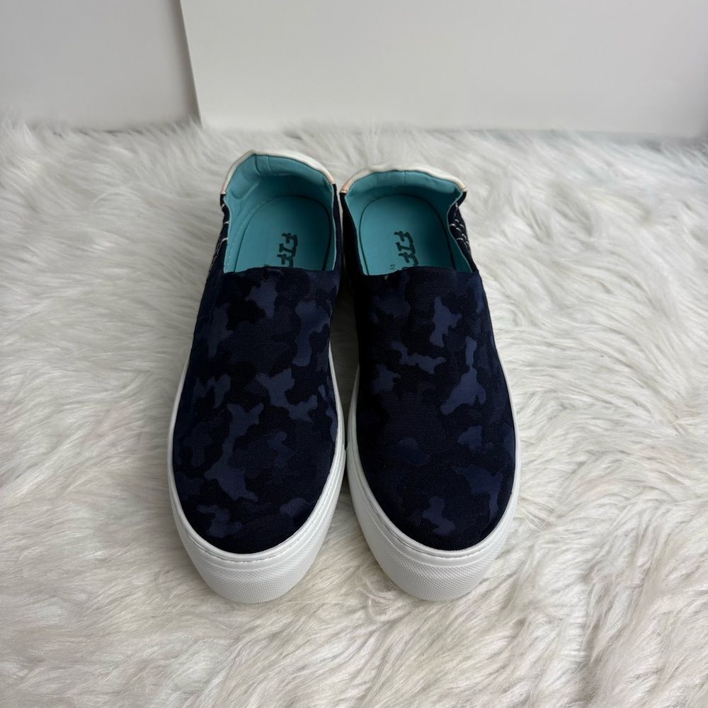 Thierry Rabotin Navy Camo Print Sneaker